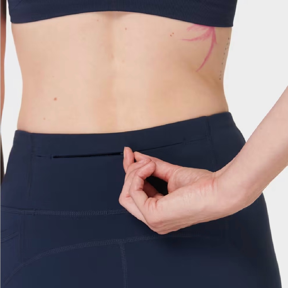 Sweaty Betty Power Sculpt Workout 7/8 Leggings Beetle Blue - XS Retail $98 MINT - Picture 8 of 11
